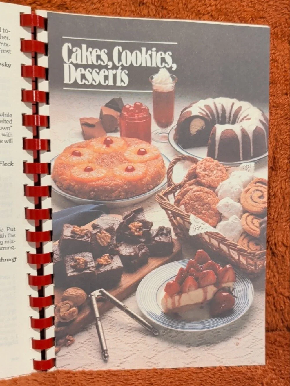 Flanders Family Favorites Recipe/Notebook - Cream Cover with Red Spiral